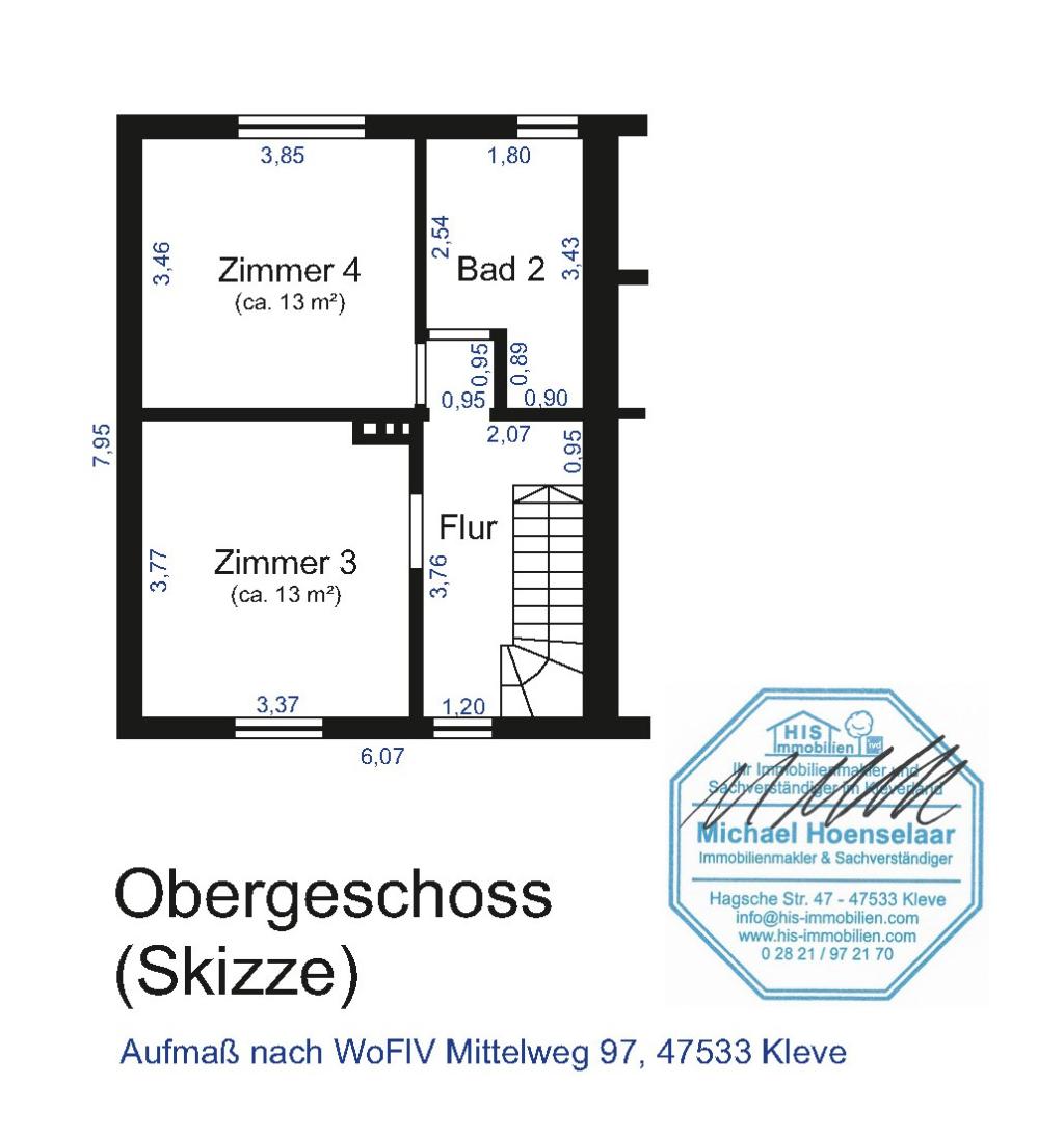 Zeichnung Obergeschoss