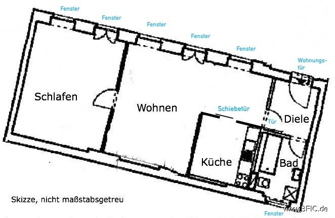 Grundriss Skizze Insel 12a
