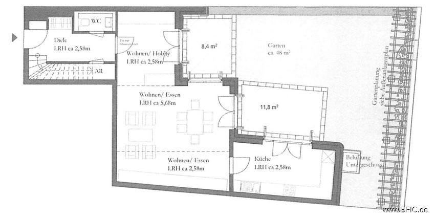 Grundriss Wall 25 WE 01 EG