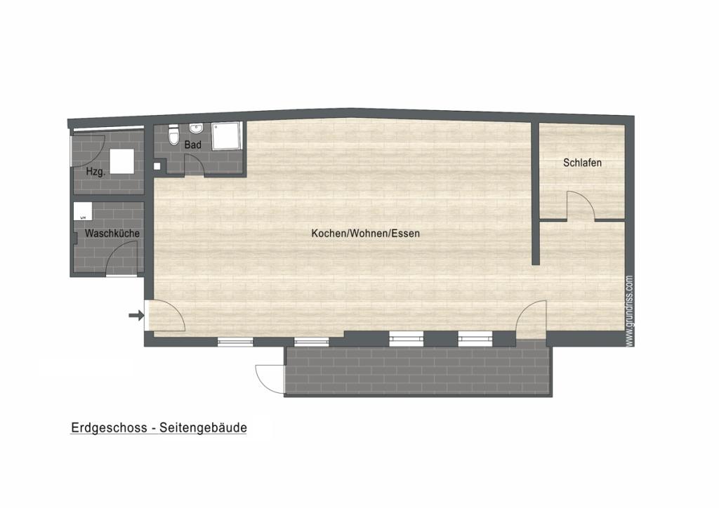 Seitengebäude Erdgeschoss Wohnr