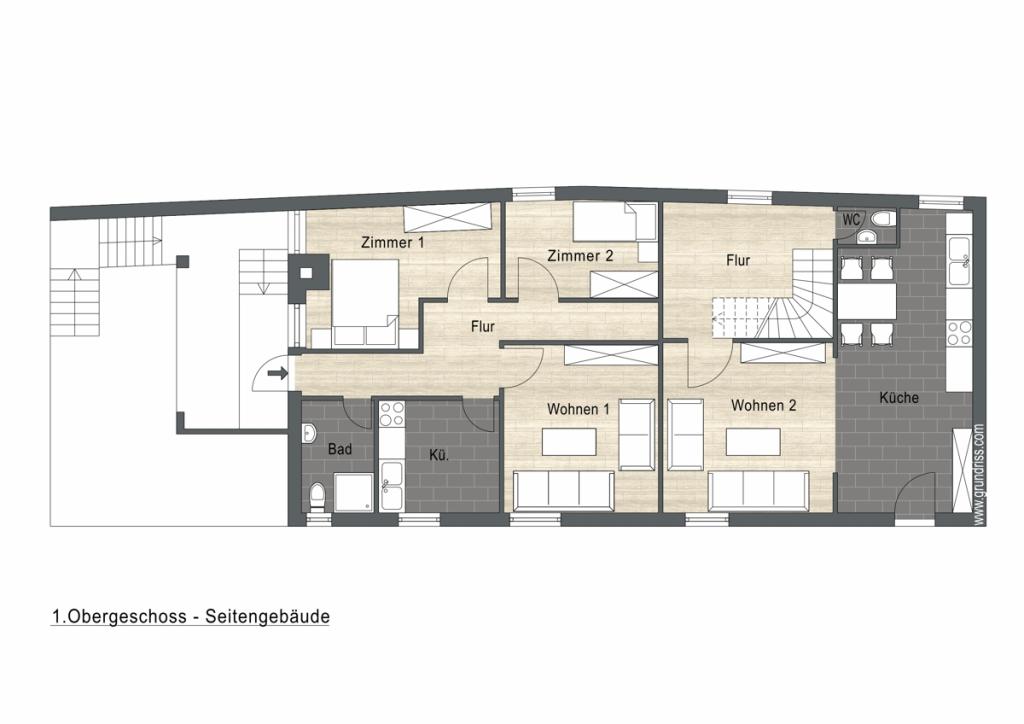 Seitenhgebäude Obergeschoss