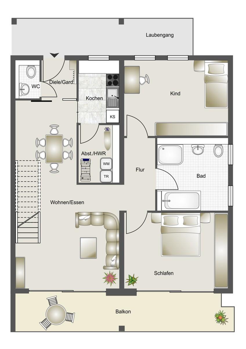 Grundriss Ebene 1