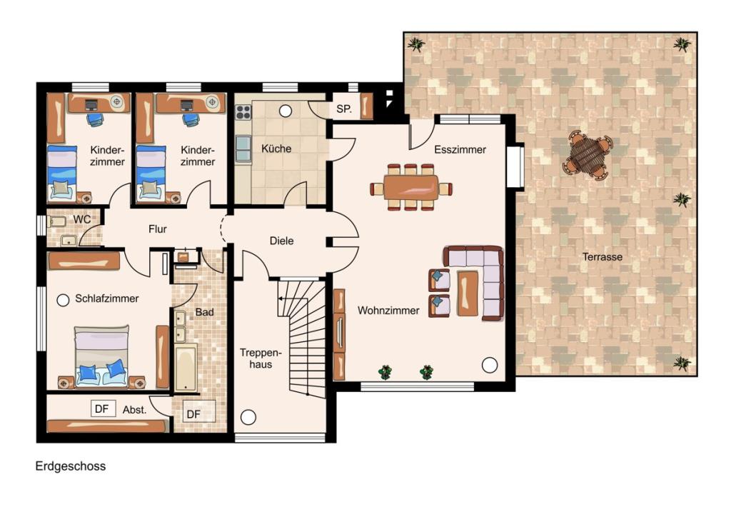 Grundriss EG Wohnhaus