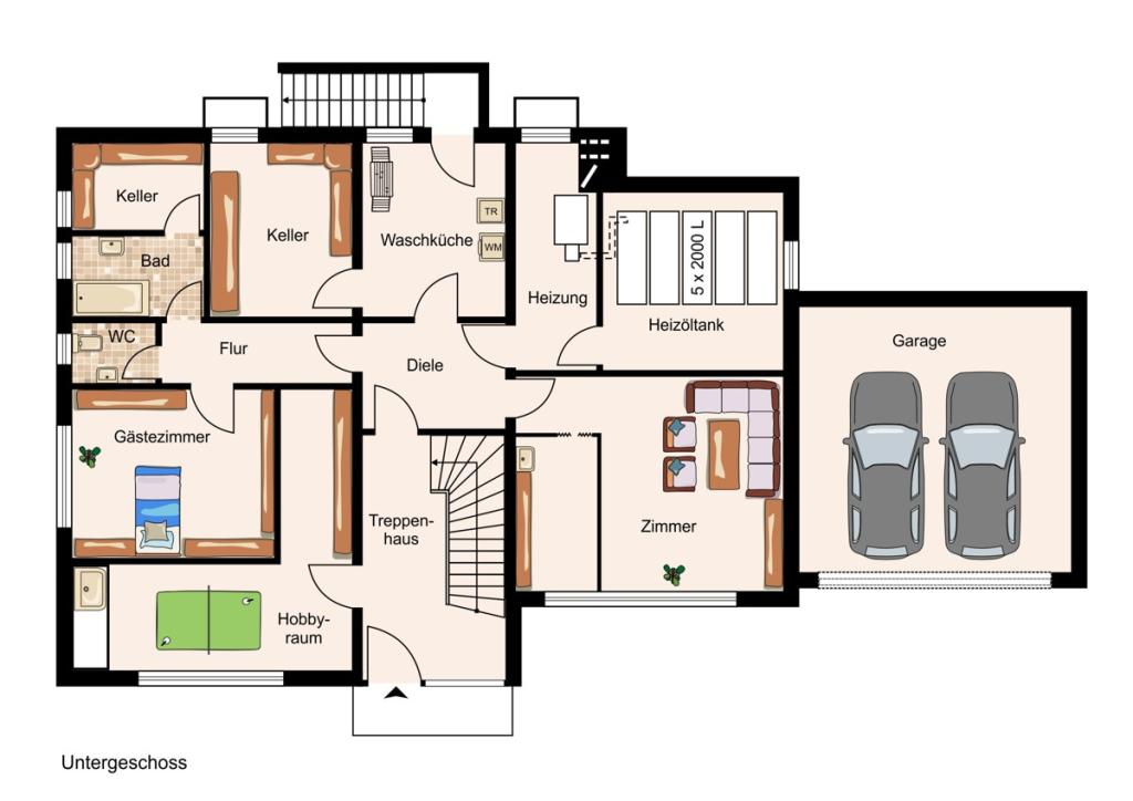 Grundriss UG Wohnhaus