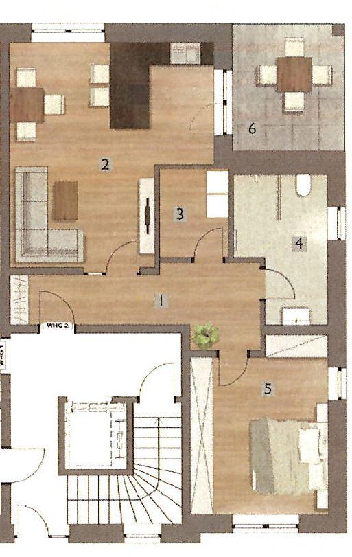 Grundriss Wohnung 2 EG