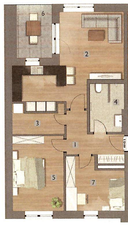 Grundriss Wohnung 3 OG