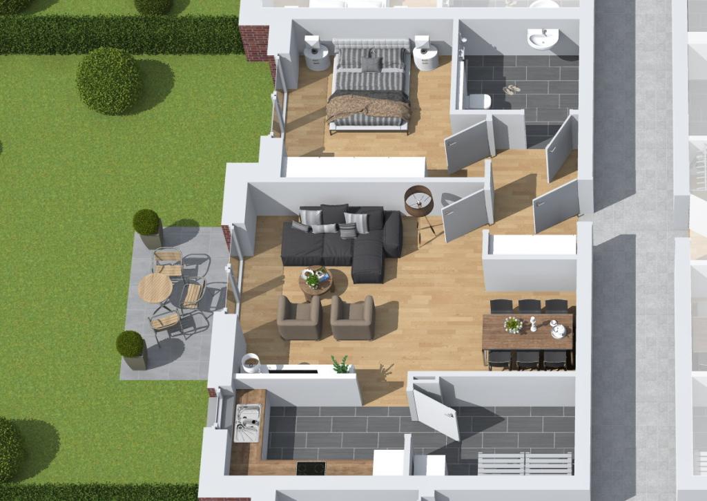 VORSCHAU | Behagliche 2-Zimmer-Wohnung in neuem Wohn- und Geschäftsgebäude in zentraler Lage Wardeburgs - Photo 2