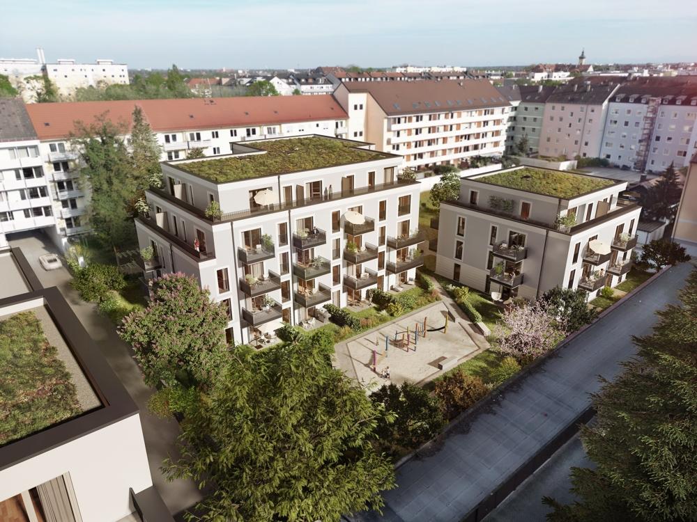Visualisierung l Außenansicht Innenhof