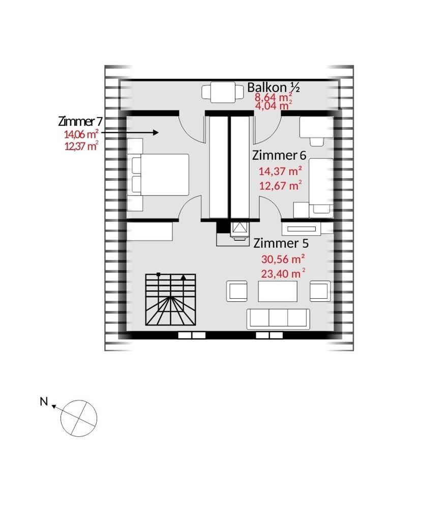 Grundriss DG l Bestandsgebäude