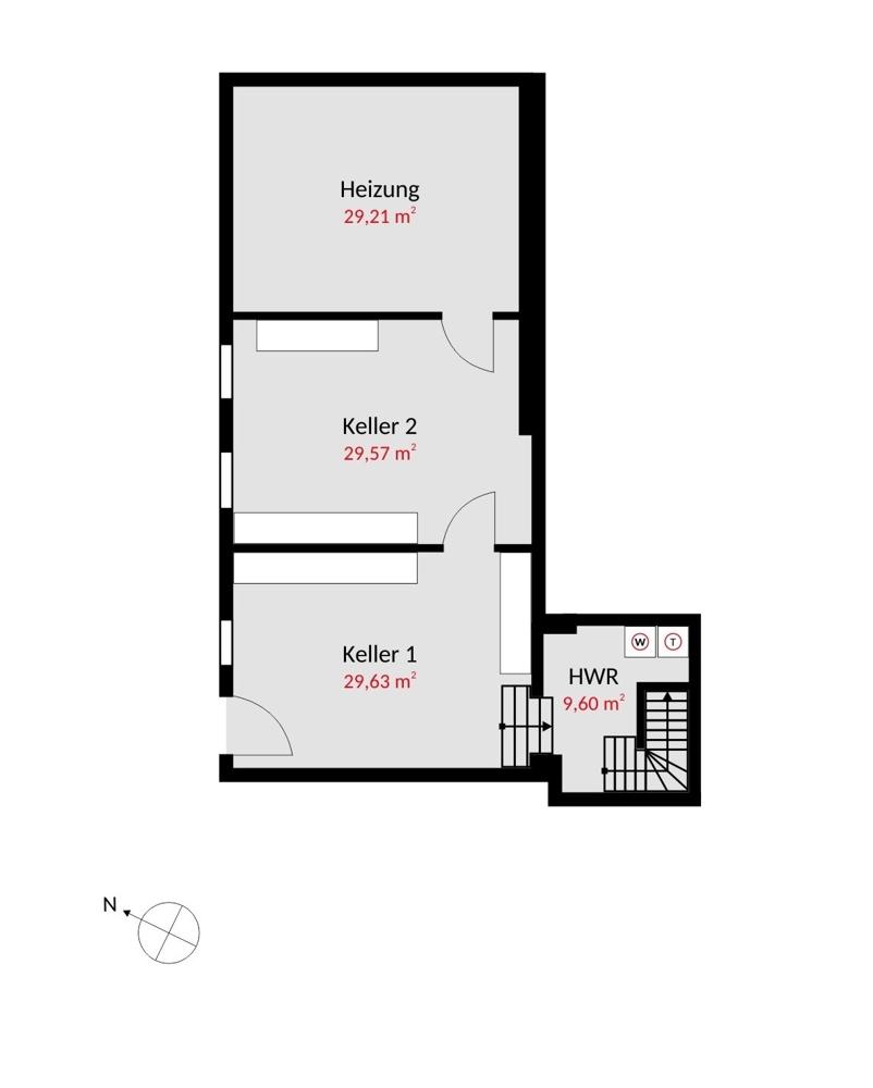 Grundriss UG l Neubau und Bestandsgebäude