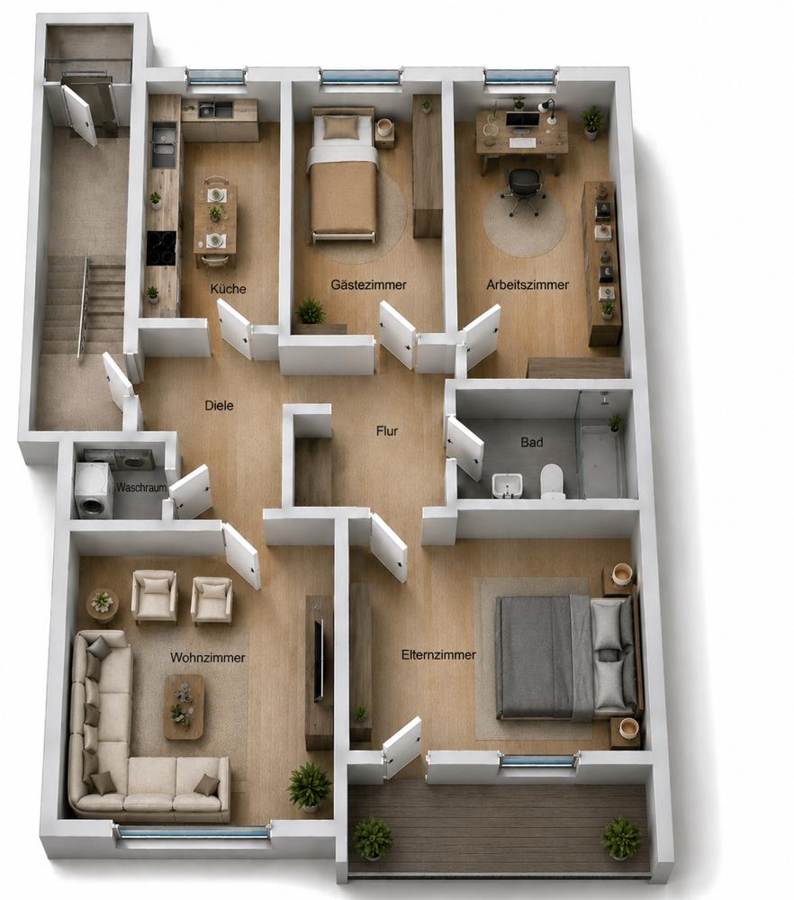 Wohnkomfort mit Blick ins Grüne- modernisierte Etagenwohnung zur Miete - Foto 3