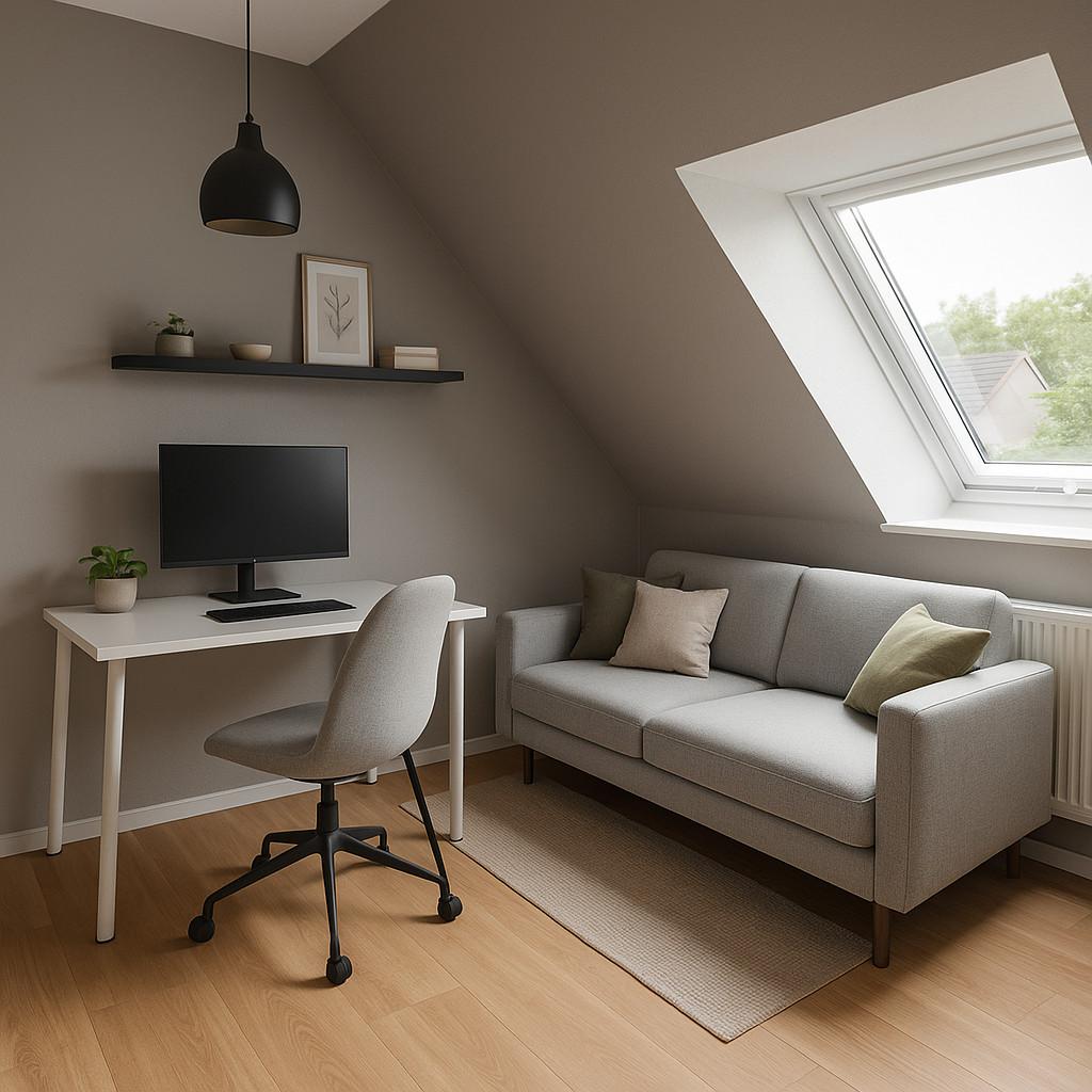 Arbeits- und Gästezimmer (Homestaging, KI generiert)