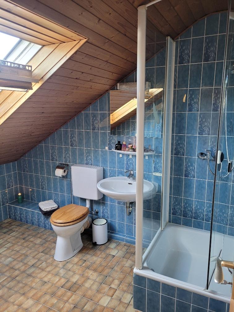 Duschbad im Dachgeschoss