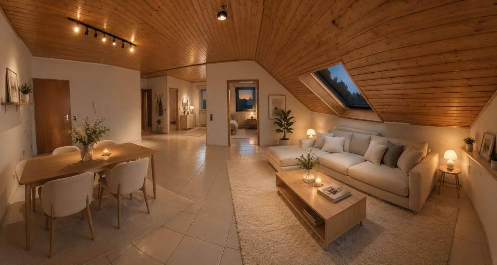 Großzügige 2-Zimmer-Wohnung im Dachgeschoss in ruhiger Lage - Photo 1