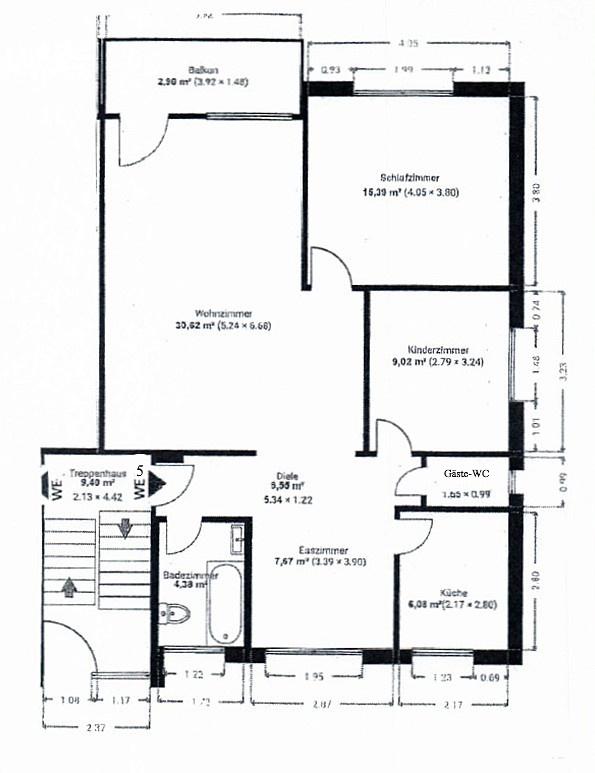 3-Zimmer-Obergeschoß-Wohnung (neu saniert) mit Balkon und Stellplatz in ruhiger Lage - Foto 2