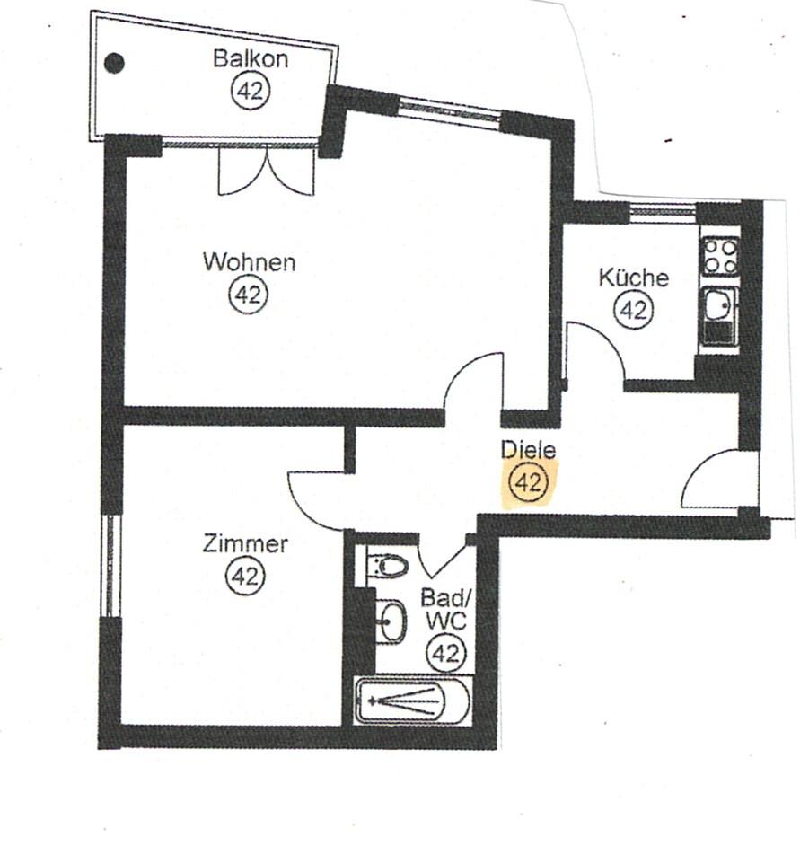 2-Zimmer-Wohnung mit Balkon! - Foto 5