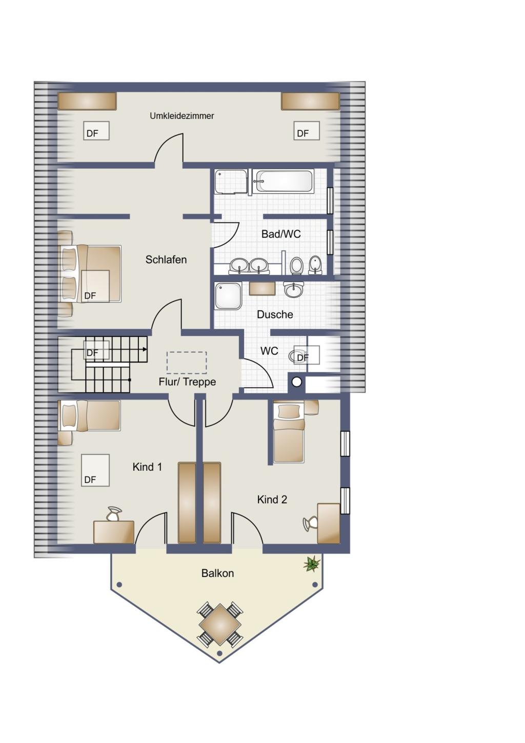 Grundriss 1. DG