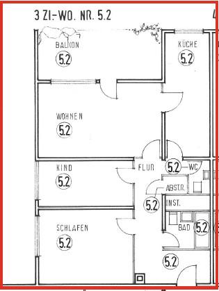 Grundriss Whg. 5.2