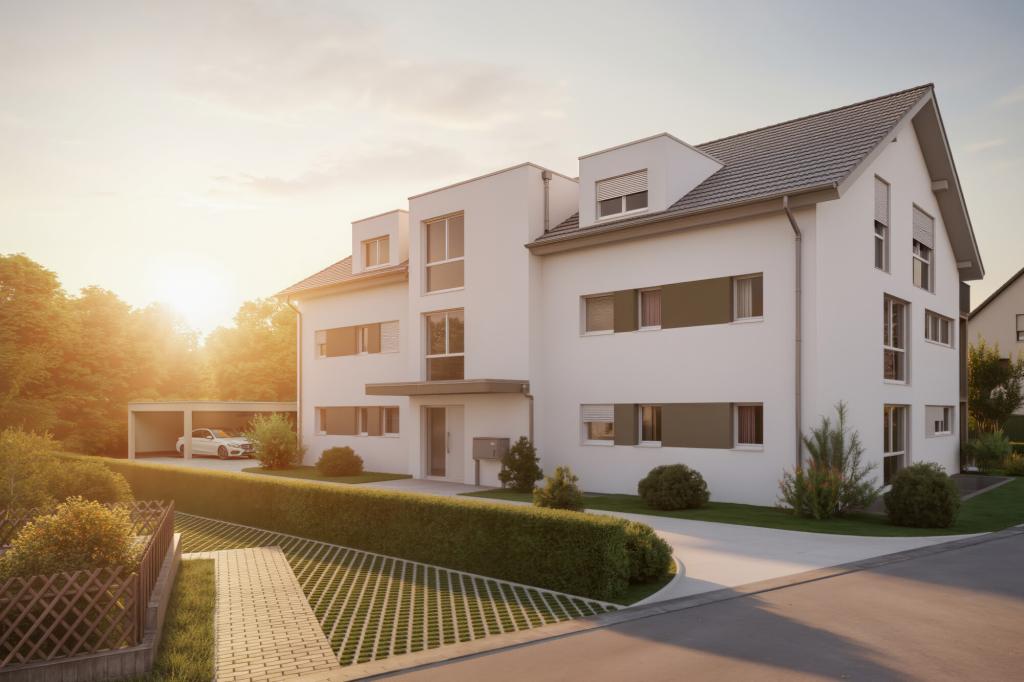 Lpw Riederich Neubau-Wohnung OG Mitte Nr 5 mit Balkon inklusive Stellplatz Nr 4 ...