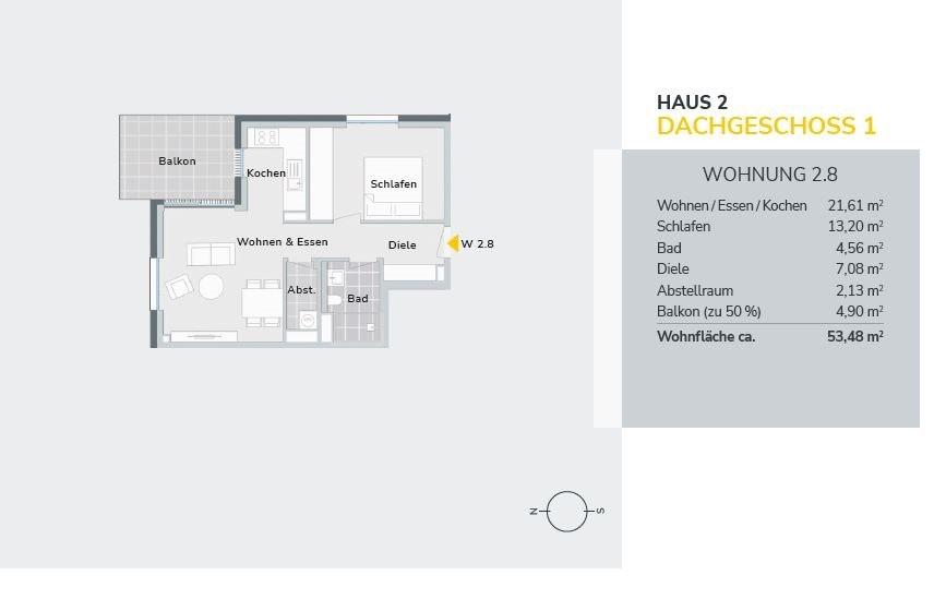 Grundriss WE 2.8
