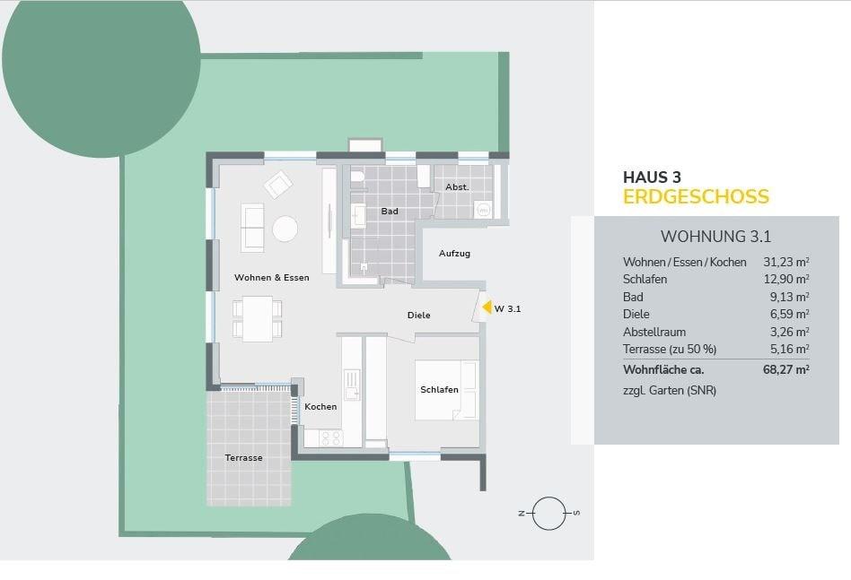 Grundriss WE 3.1