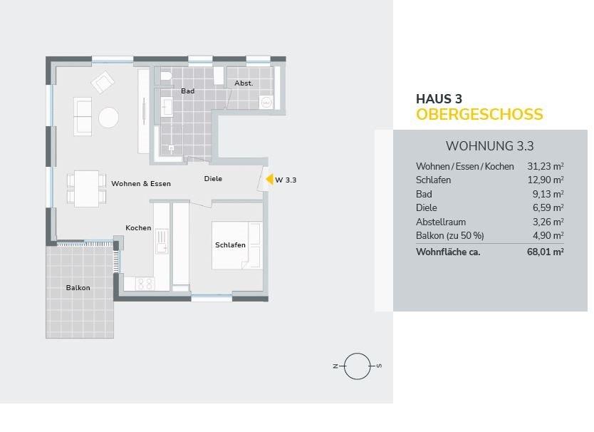 Grundriss WE 3.3