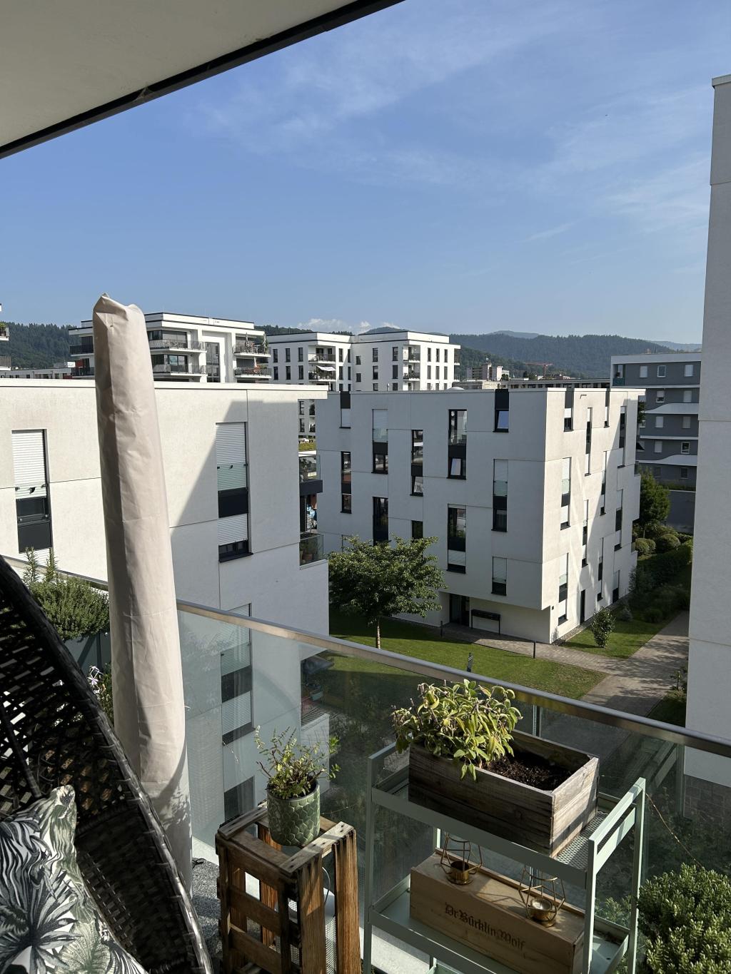 Blick vom Balkon