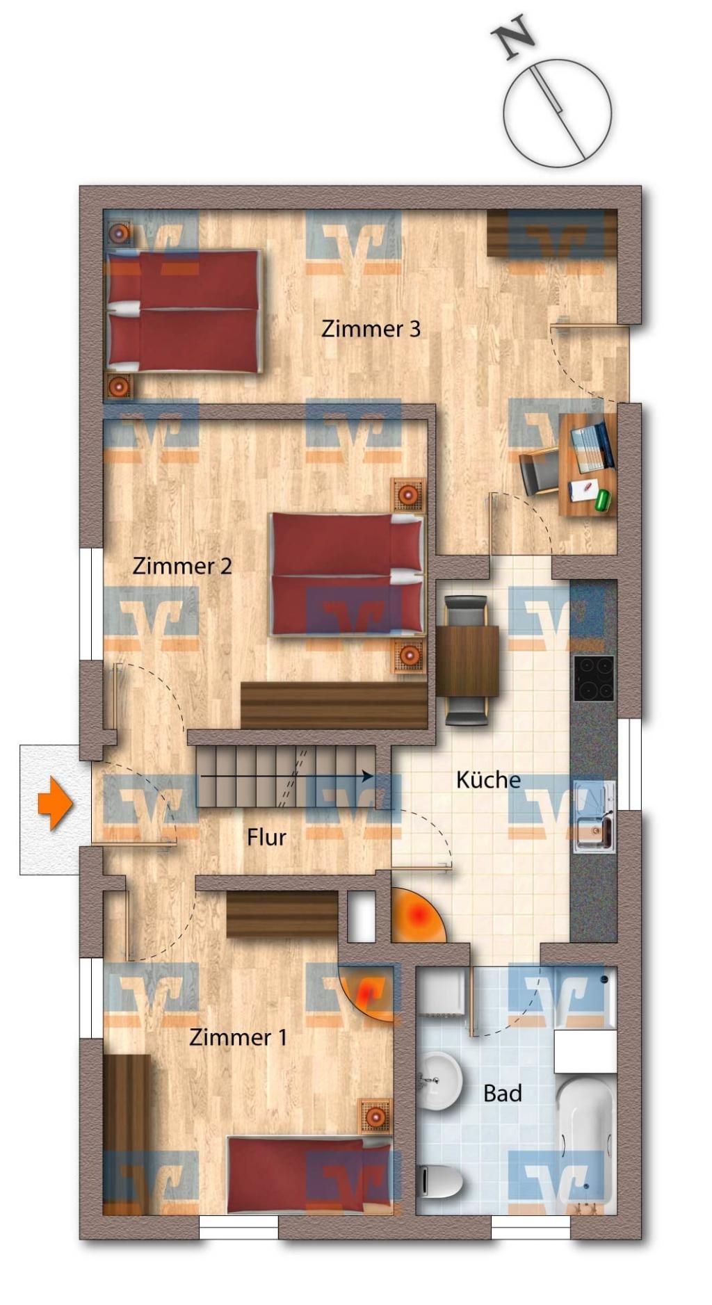 Obergeschoss Wohnhaus