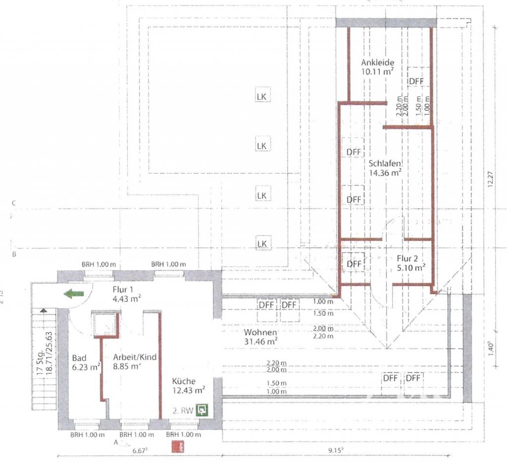 Skizze Grundriss