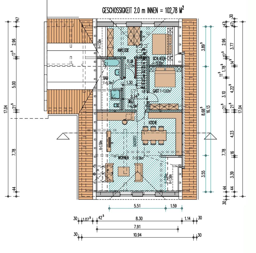Grundriss Dachgeschoss