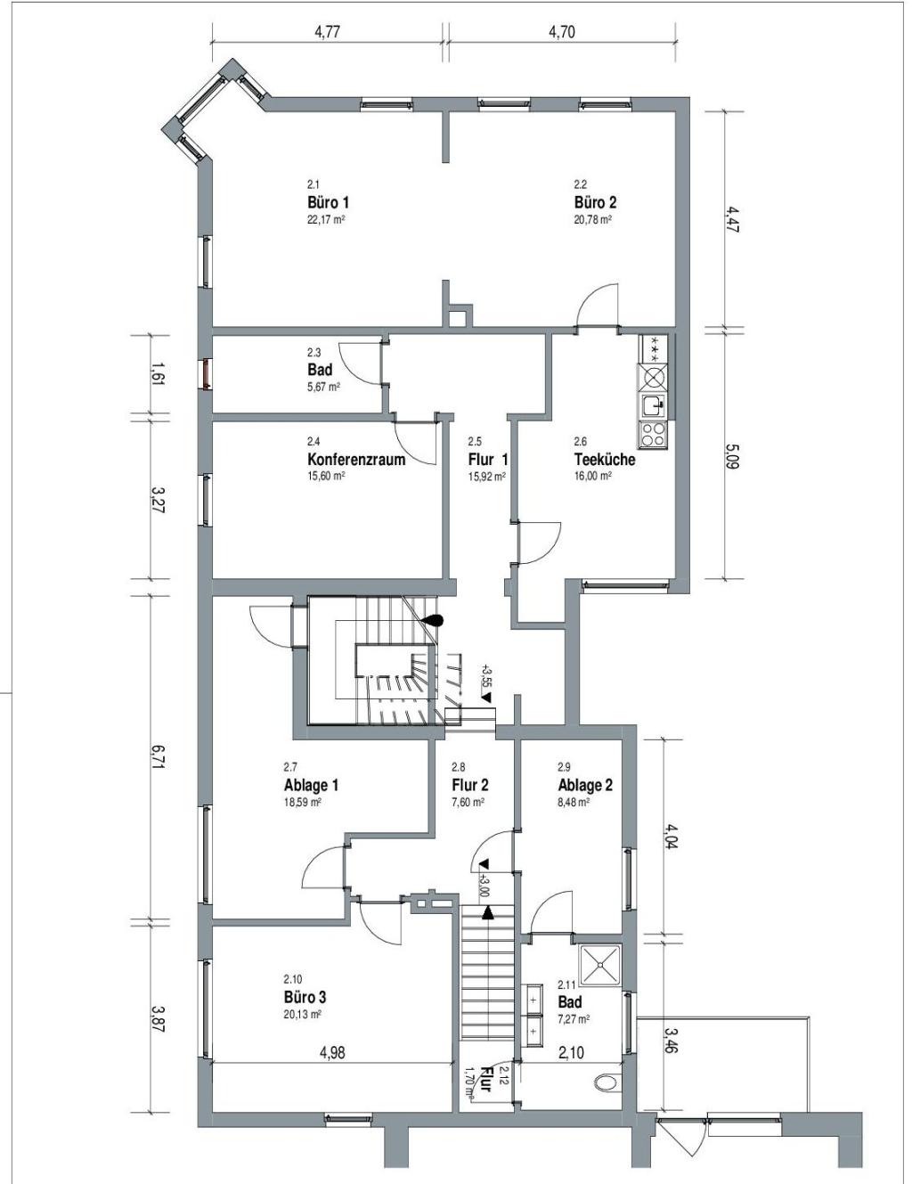 Obergeschoss Altbau