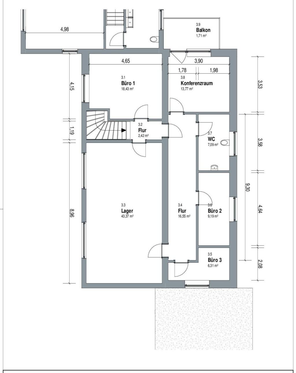 Obergeschoss Anbau