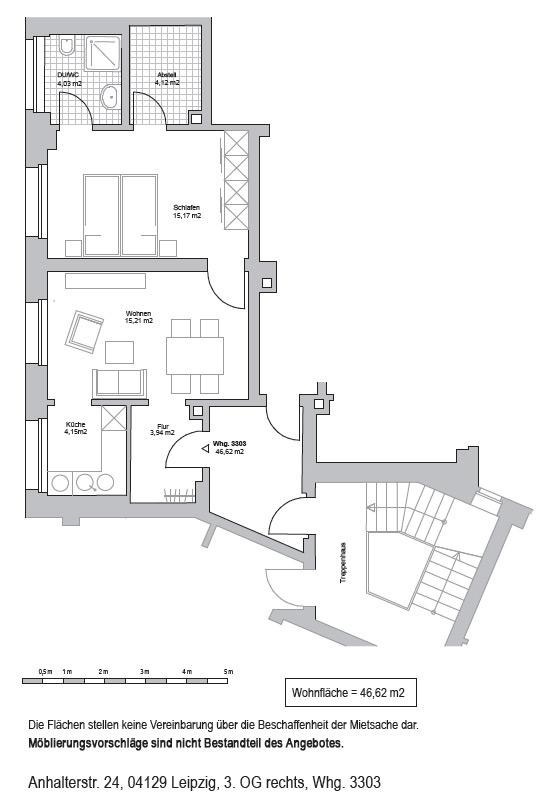 ERSTBEZUG NACH SANIERUNG + EUTRITZSCH + 2 RAUM + 3. OBERGESCHOSS + AB SOFORT - Foto 4