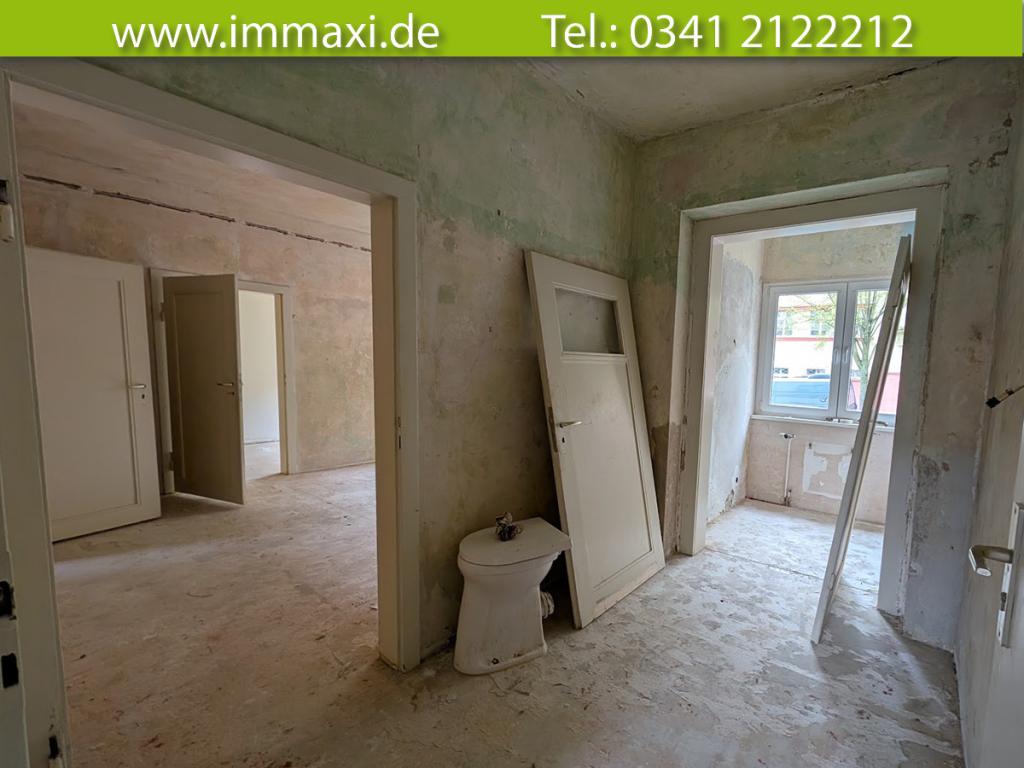 IN SANIERUNG + WAHREN + 3 RAUM WOHNUNG + HOCHPARTERRE + BALKON - Foto 2
