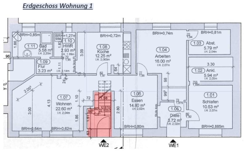 Grundriss EG Wohnung 1