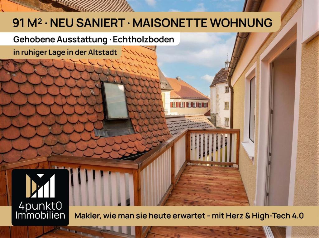 Hochwertig saniert: 3-Zimmer-Maisonette, ca. 91 m², Balkon, Tageslichtbad, Eichenholzböden - Foto 2