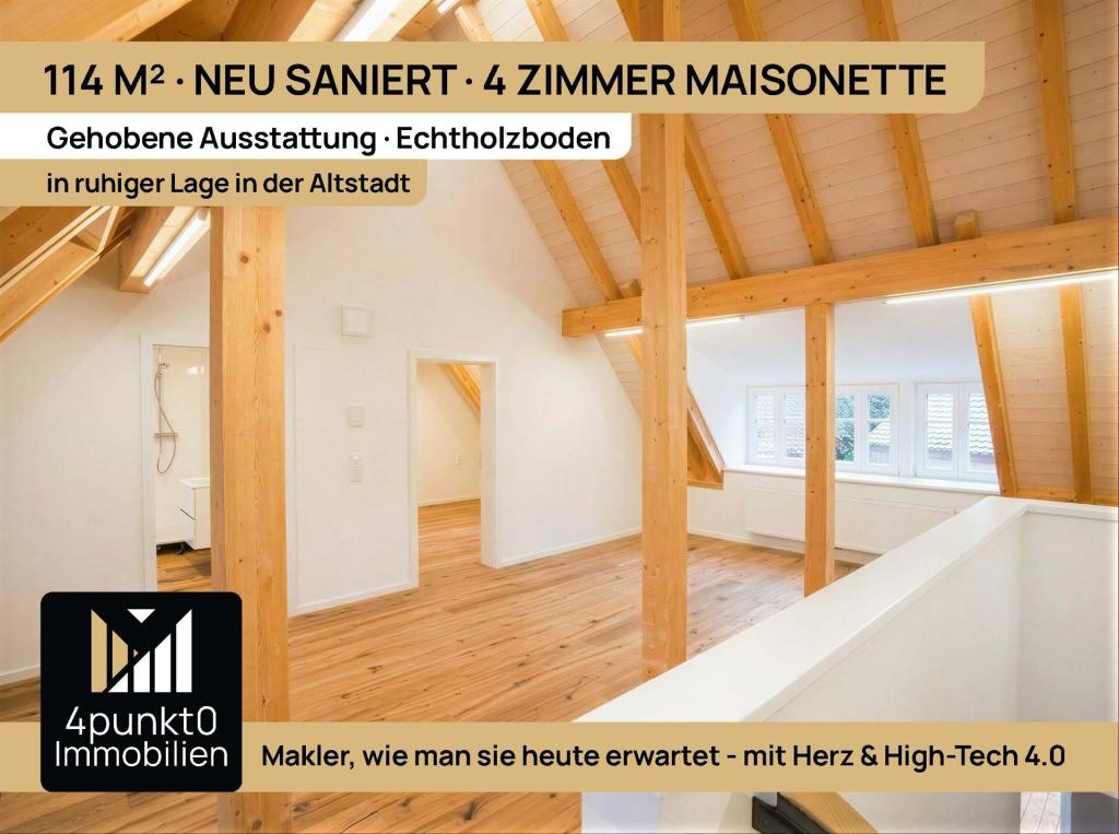 Hochwertig saniert: 4-Zimmer-Maisonette, ca. 114 m², Balkon, 2 Bäder, Eichenholzböden - Foto 1