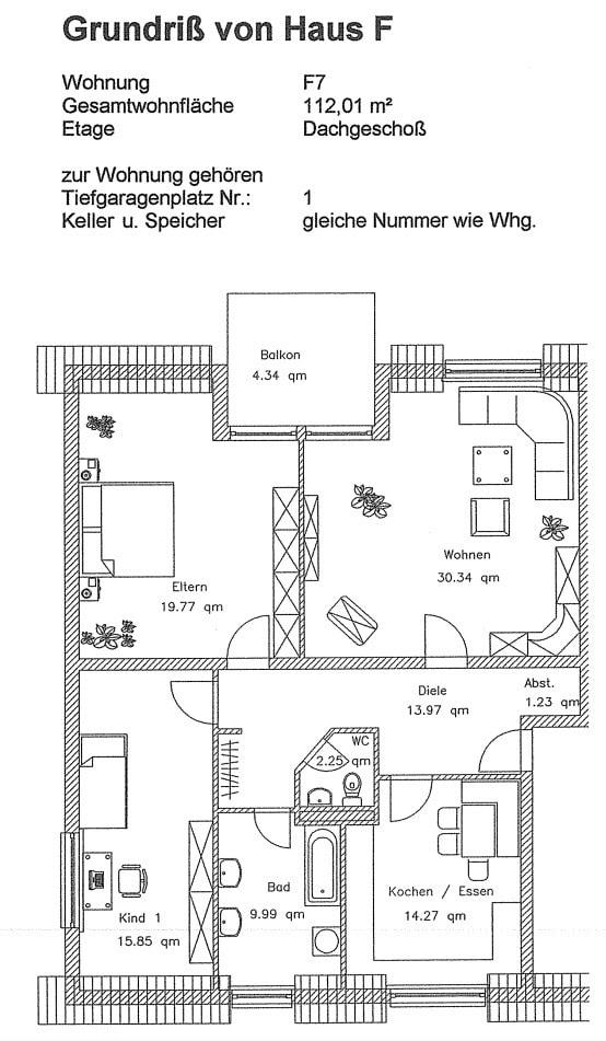 Grundriss Wohnung F7