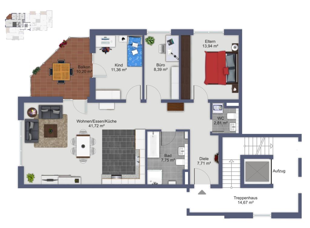 Grundriss Wohnung