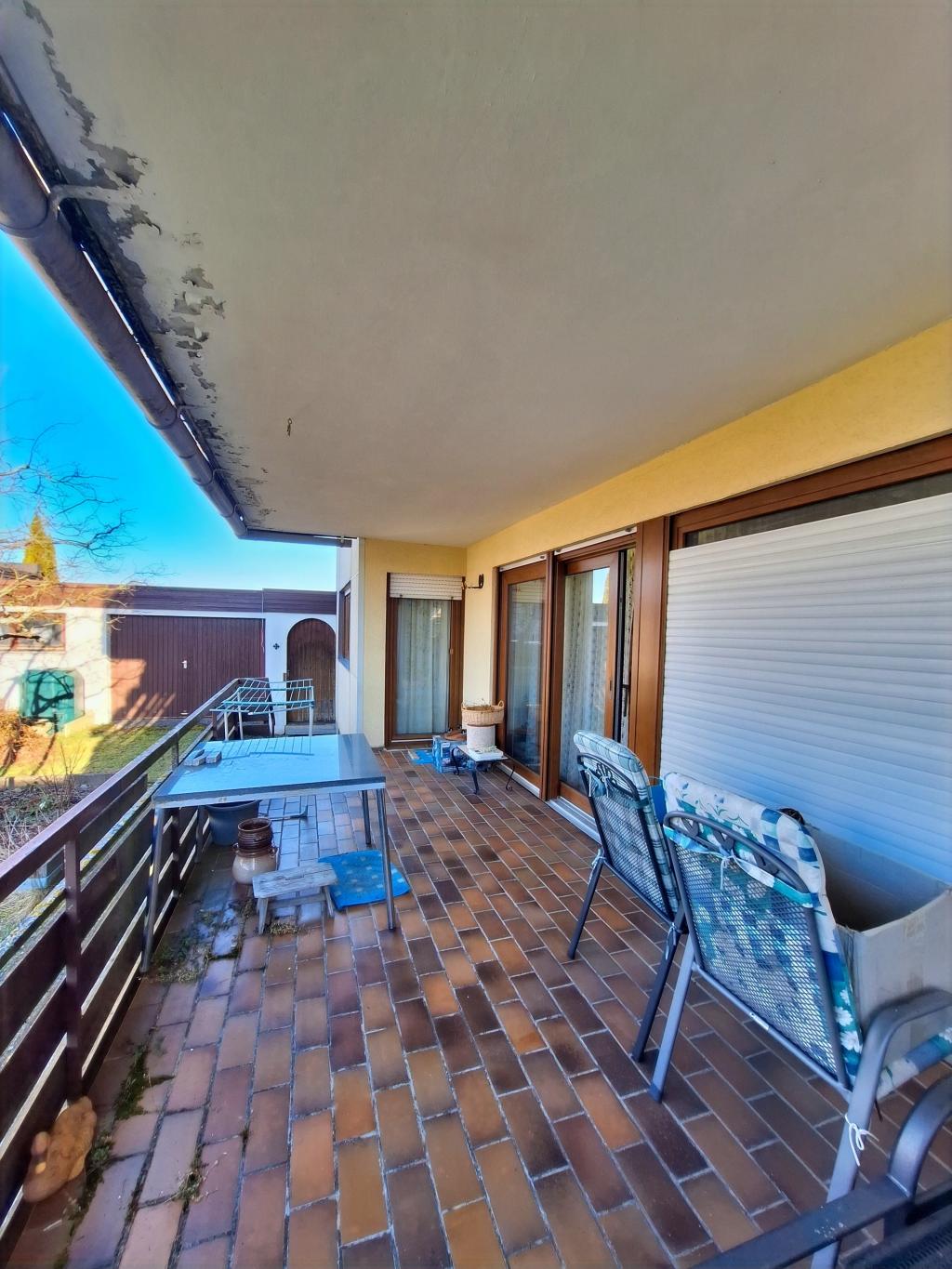 Balkon mit Gartenzugang