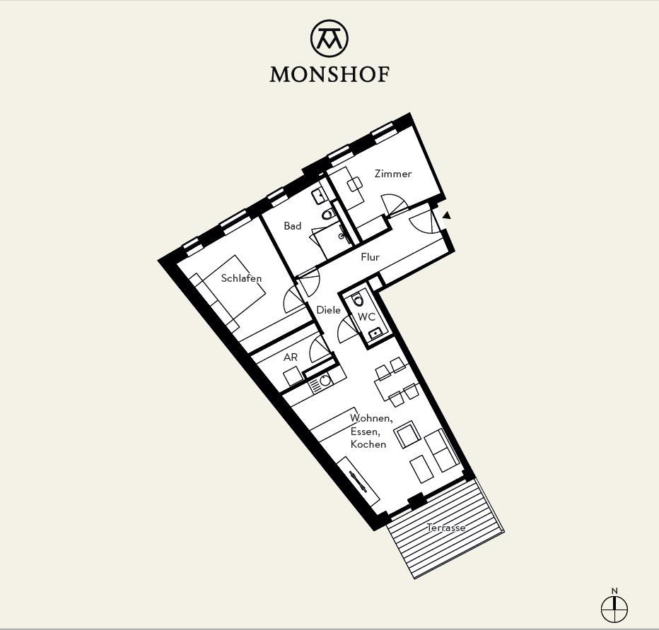 Monshof Grundriss whg. 1