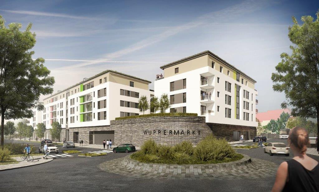 Neubau/Erstbezug: Moderne 3-Zimmer-Erdgeschoss-Wohnung in zentraler Lage direkt an der Wupper - Photo 1