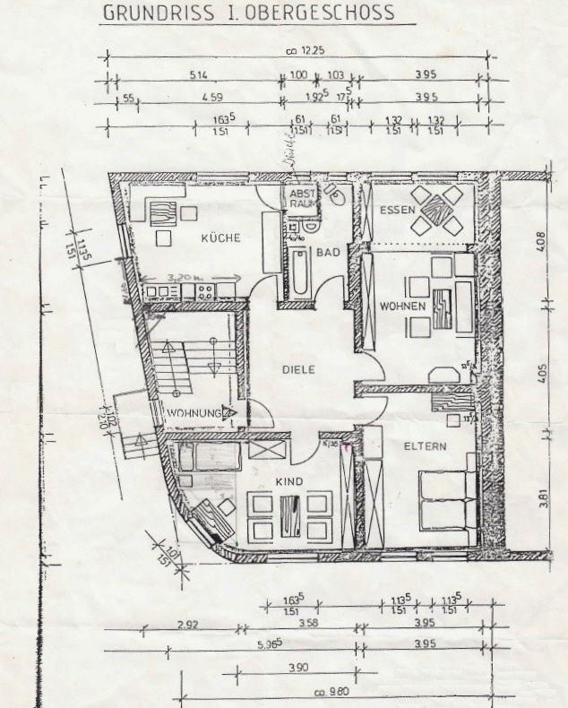 Grundriss (Vorhandener Balkon nicht eingezeichnet!