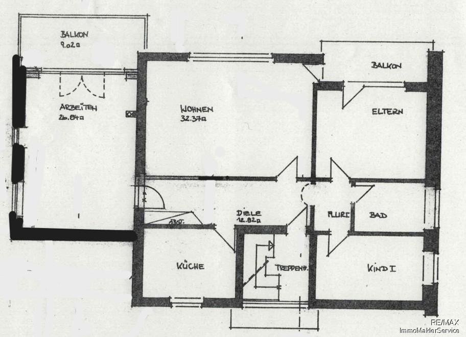 Der Grundriss der Wohnung