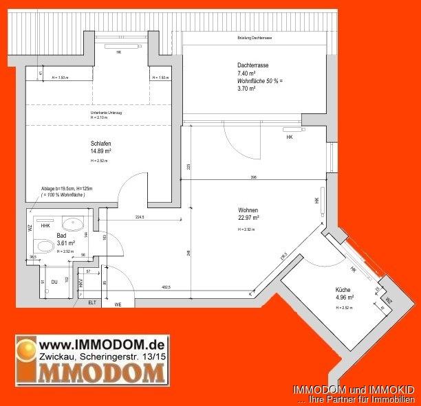 2-Zimmer-Dachwohnung mit toller DACHTERRASSE in Zwickau-Weißenborn zu vermieten! - Foto 5