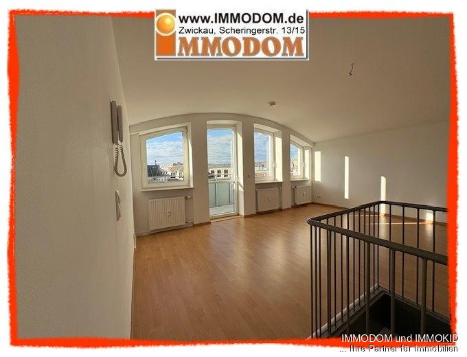 2-Zimmer-Dachgeschoss-Maisonetten-Wohnung mit BALKON und EINBAUKÜCHE mitten im Herzen von Zwickau - Photo 1