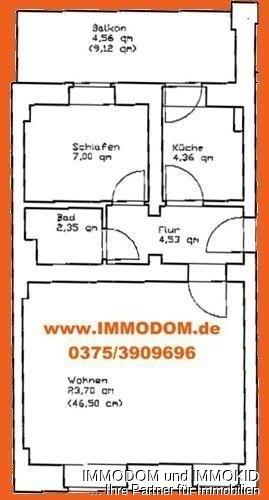 2-Zimmer-Wohnung mit BALKON in ruhiger & zentraler CITYLAGE von Zwickau zu vermieten! - Photo 2