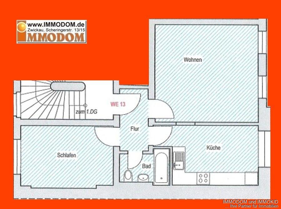 2-Zimmer-Wohnung in im Zentrum von Zwickau zu vermieten! - Photo 4