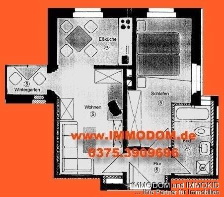 2-Zimmer-Wohnung mit Wintergarten und offener Küche in Zwickau zu vermieten! - Foto 2