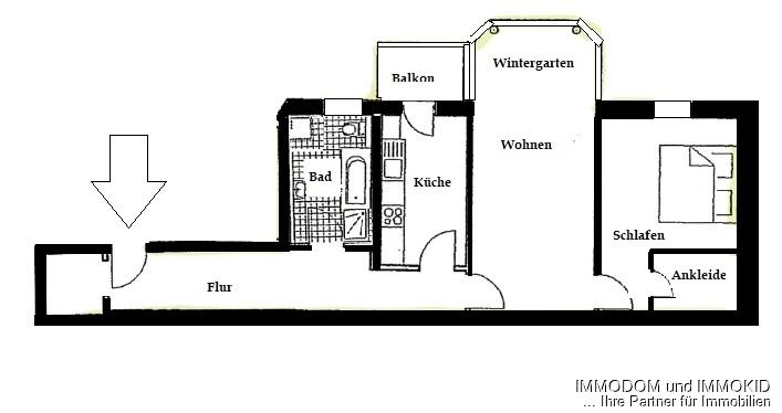 2-Zimmer-Wohnung mit Tageslichtbad, Wintergarten und Balkon zu vermieten! - Photo 5